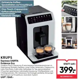 Maximarkt KRUPS Espresso EA897A Evidence Eco Angebot