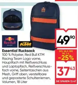 Maximarkt Essential Rucksack Angebot