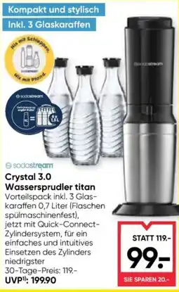 Maximarkt Sodastream Crystal 3.0 Wassersprudler titan Angebot