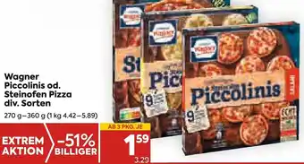 Billa Wagner Piccolinis Od. Steinofen Pizza Div. Sorten 270-360g Angebot