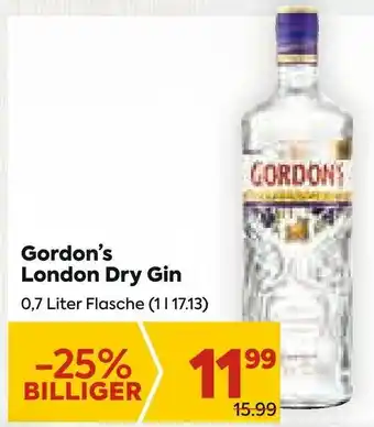 Billa Gordon's London Dry Gin Angebot