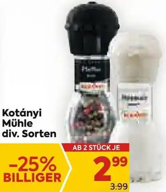 Billa Kotànyi Mühle Div.Sorten Angebot