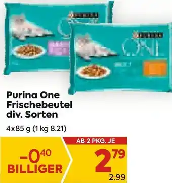 Billa Purina One Frischebeutel Div.Sorten Angebot