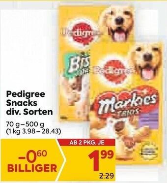 Billa Pedigree Snacks div. Sorten Angebot