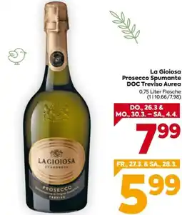Billa La Gioiosa Prosecco Spumante DOC Treviso Aurea Angebot