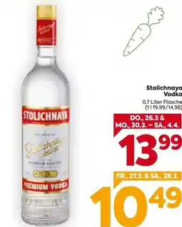 Billa Stolichnaya Vodka Angebot