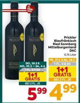 Billa Prickler Blaufränkisch Ried Sonnberg Mittelburgenland DAC Angebot