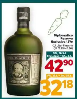 Billa Diplomático Reserva Exclusiva 12yo Angebot