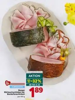 Billa Berger Bärlauchschinken od. Backofenschinken Angebot