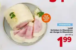 Billa Loidl Schinken in Oberskren od. Zunge in Oberskren Angebot