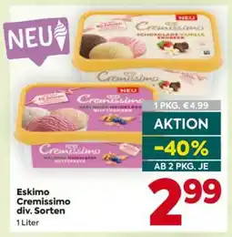 Billa Eskimo Cremissimo div. Sorten Angebot