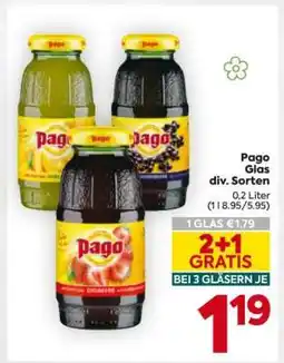 Billa Pago Glas div. Sorten Angebot