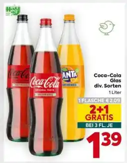 Billa Coca-Cola Glas div. Sorten Angebot