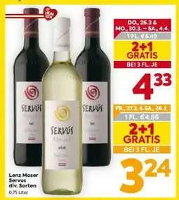 Billa Lenz Moser Servus div. Sorten Angebot