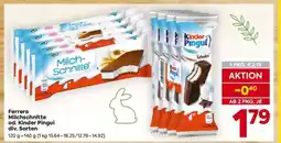 Billa Ferrero Milchschnitte od. Kinder Pingui div. Sorten Angebot
