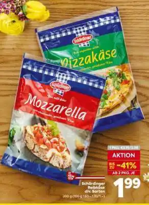 Billa Schärdinger Reibkäse div. Sorten Angebot