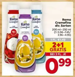 Billa Rama Cremefine div. Sorten Angebot
