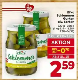 Billa Efko Schlemmer-gurken div. Sorten Angebot
