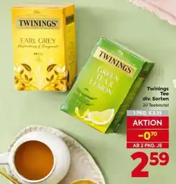 Billa Twinings Tee div. Sorten Angebot