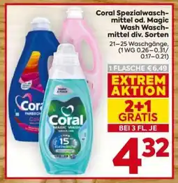Billa Coral Spezialwaschmittel od. Magic Wash Waschmittel div. Sorten Angebot