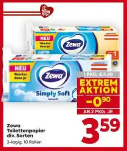 Billa Zewa Toilettenpapier div. Sorten Angebot