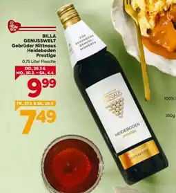 Billa BILLA GENUSSWELT Gebrüder Nittnaus Heideboden prestige Angebot