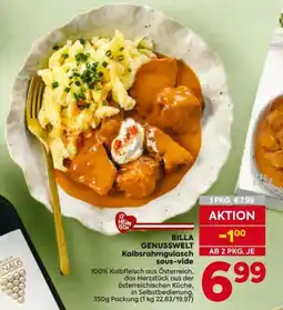 Billa BILLA GENUSSWELT Kalbsrahmgulasch Sous-vide Angebot