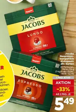 Billa Jacobs Nespresso- kompatible Alukapseln Angebot