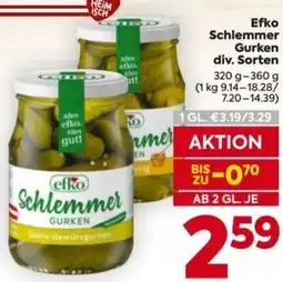 Billa Efko Schlemmer Gurken Angebot