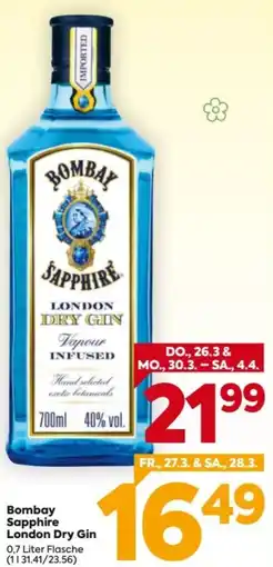 Billa Bombay Sapphire London Dry Gin Angebot