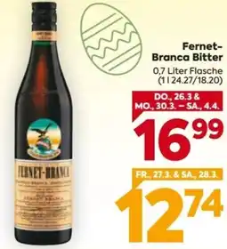 Billa Fernet- Branca Bitter Angebot