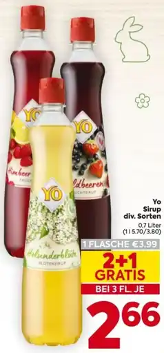 Billa Yo Sirup Angebot