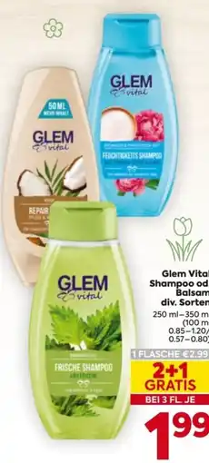 Billa Glem Vital Shampoo od. Balsam Angebot