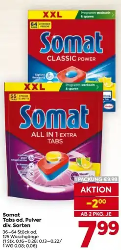 Billa Somat Tabs od. Pulver Angebot