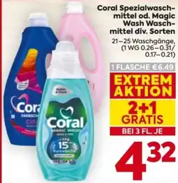 Billa Coral Spezialwasch- mittel od. Magic Wash Wasch- mittel Angebot