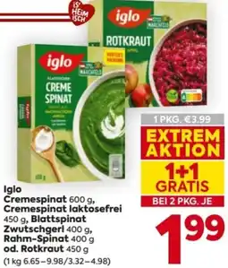 Billa Iglo Cremespinat Angebot
