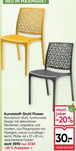 Maximarkt Kunststoff-Stuhl Flower Angebot