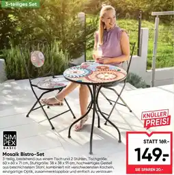 Maximarkt Mosaik Bistro-Set Angebot