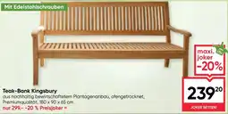 Maximarkt Teak-Bank Kingsbury Angebot