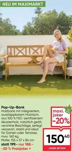 Maximarkt Pop-Up-Bank Angebot