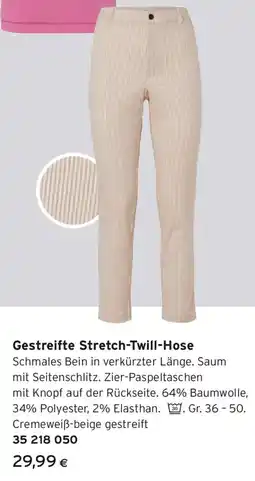 Tchibo Eduscho Gestreifte Stretch-Twill Angebot