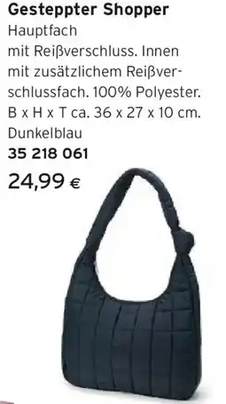 Tchibo Eduscho Gesteppter Shopper Angebot