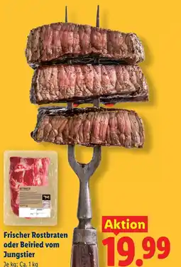 Lidl Frischer Rostbraten oder Beiried vom Jungstier Angebot