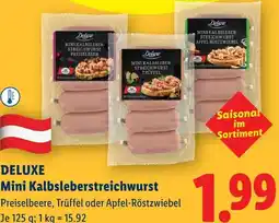 Lidl Deluxe mini kalbsleberstreichwurst Angebot