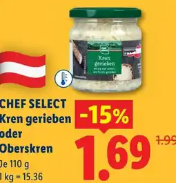 Lidl Chef select kren gerieben oder oberskren Angebot