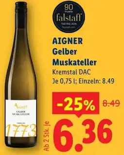 Lidl Aigner gelber muskateller Angebot