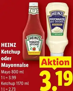 Lidl Heinz ketchup oder mayonnaise Angebot