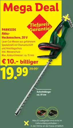 Lidl Parkside akku- heckenschere, 20 v Angebot