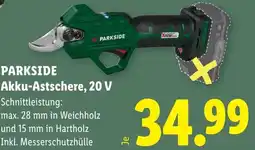 Lidl Parkside akku-astschere, 20 v Angebot
