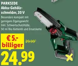 Lidl Parkside akku-gehölz- schneider, 20 v Angebot